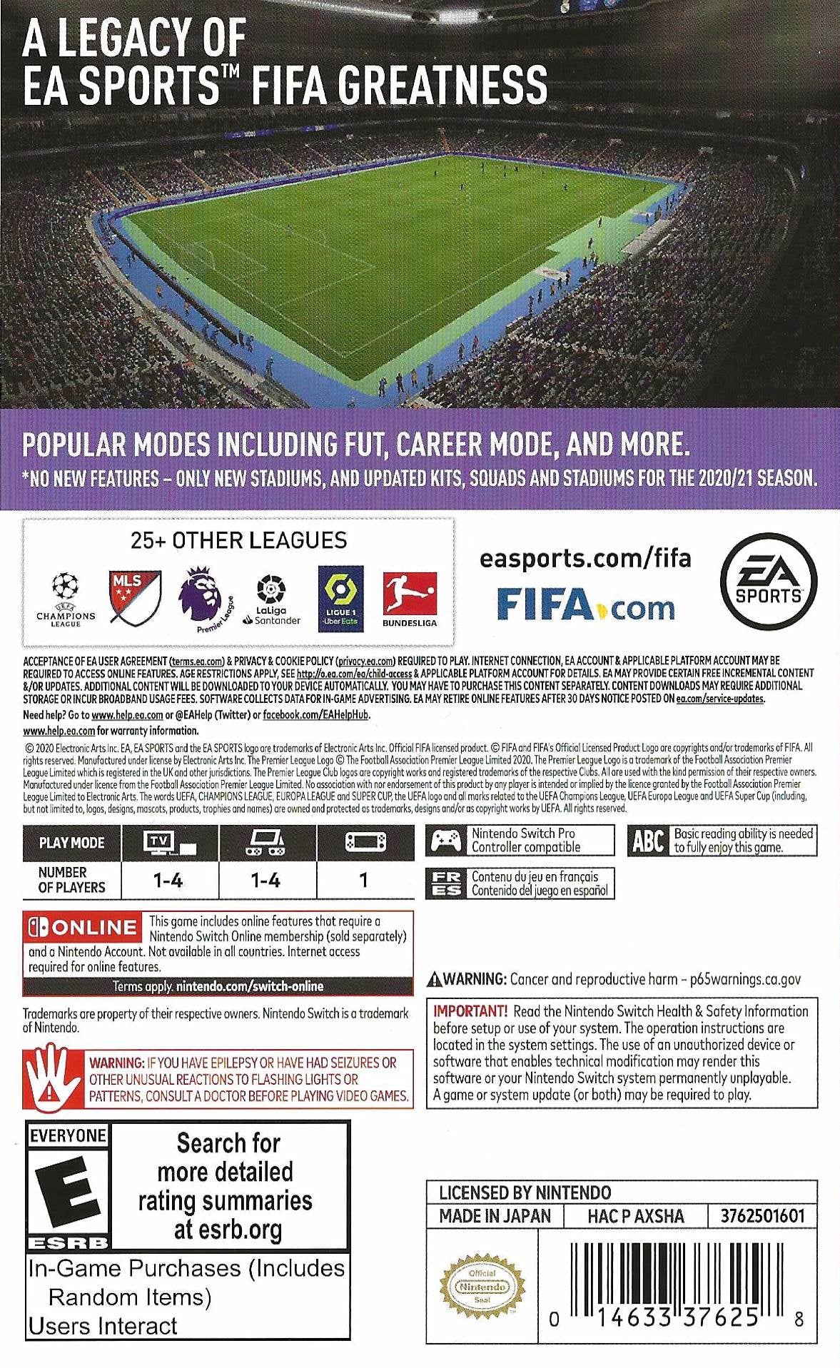 FIFA 21 Nintendo Switch