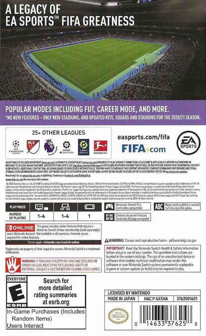 FIFA 21 Nintendo Switch