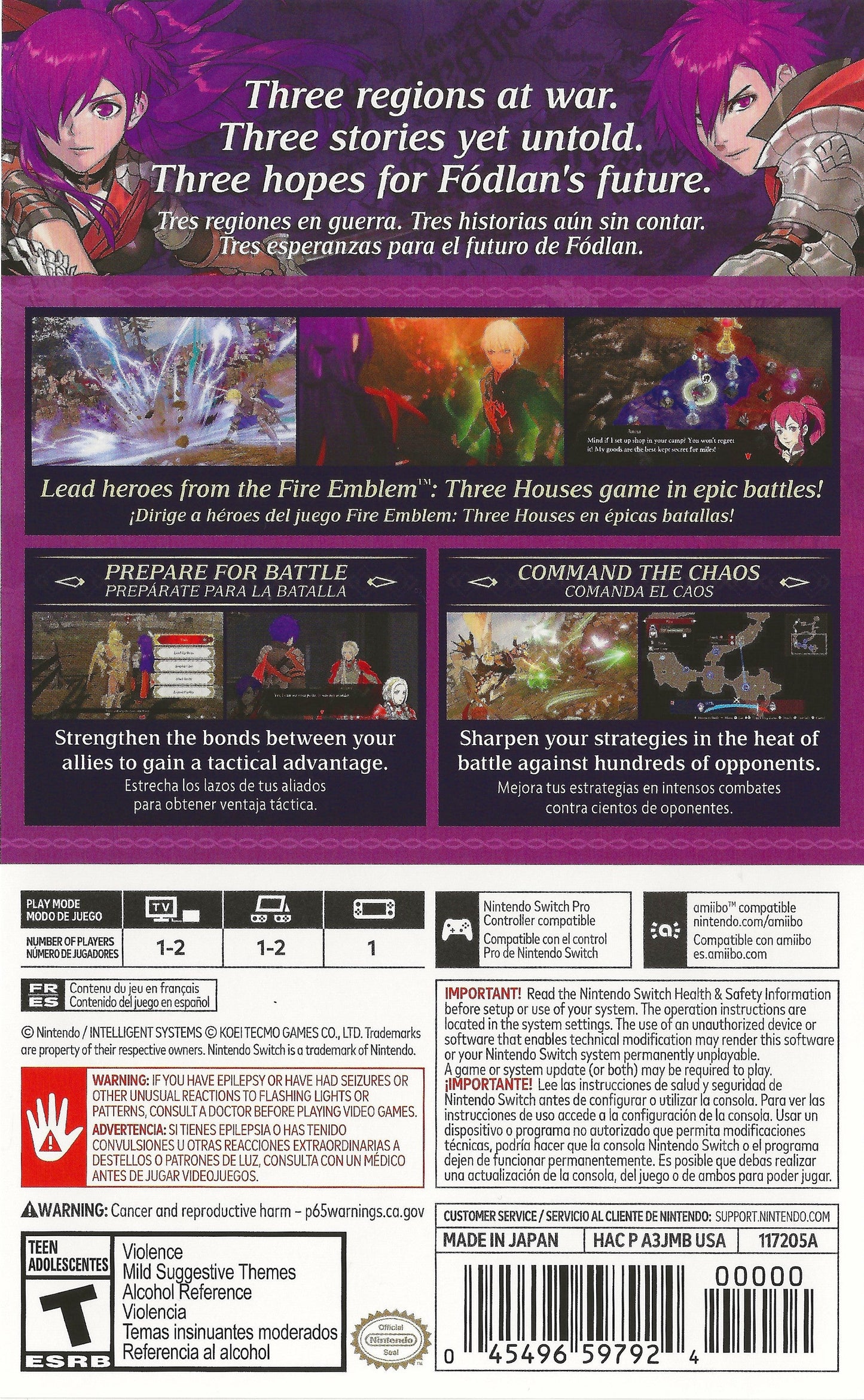 Fire Emblem Warriors: Three Hopes Nintendo Switch