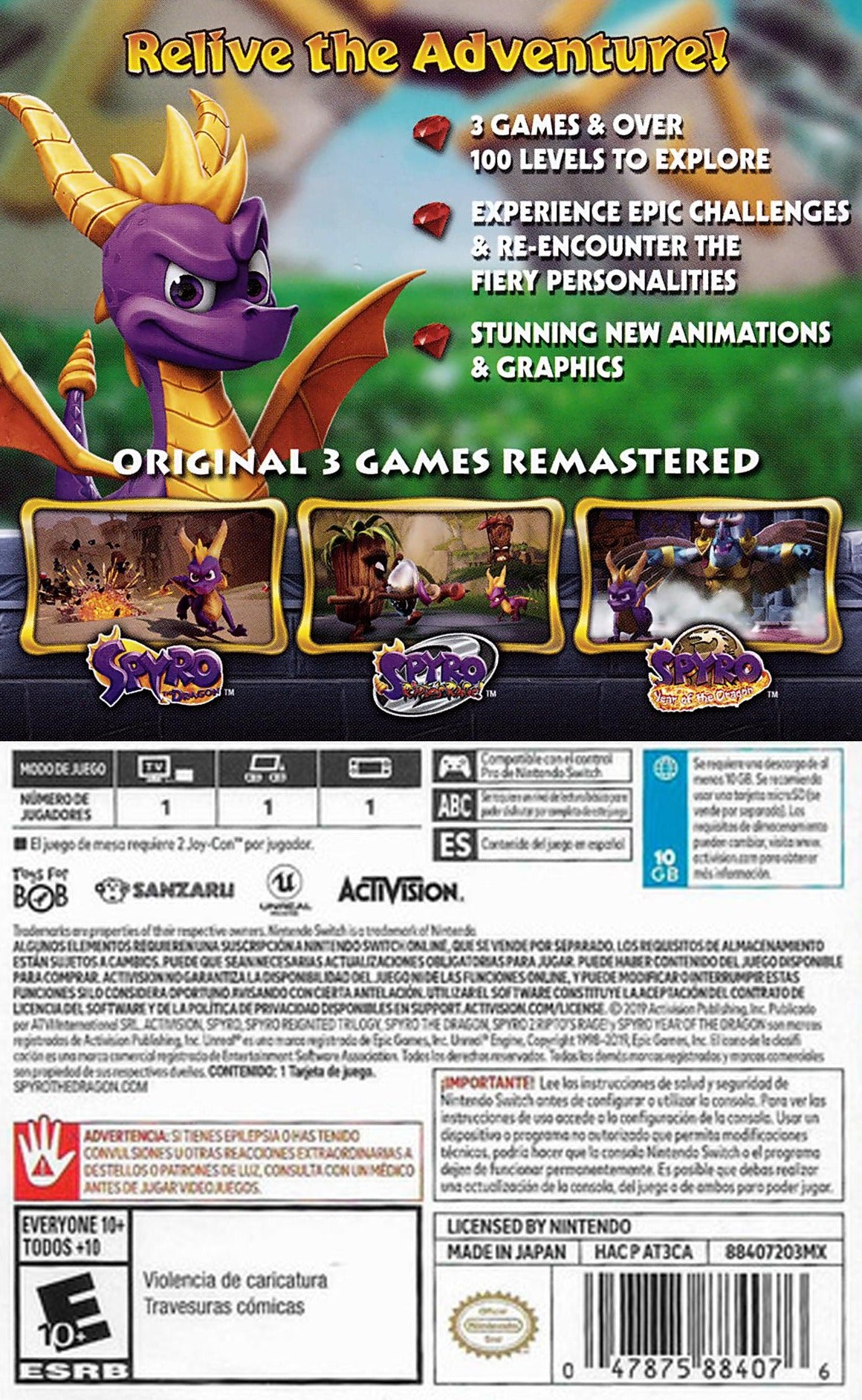 Spyro Reignited Trilogy Nintendo Switch
