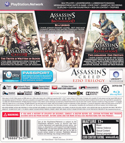 Assassin's Creed: Ezio Trilogy Playstation 3