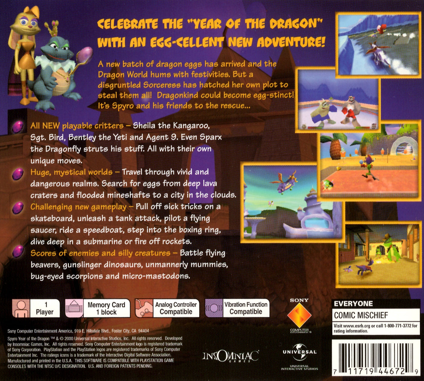 Spyro Year Of The Dragon Playstation