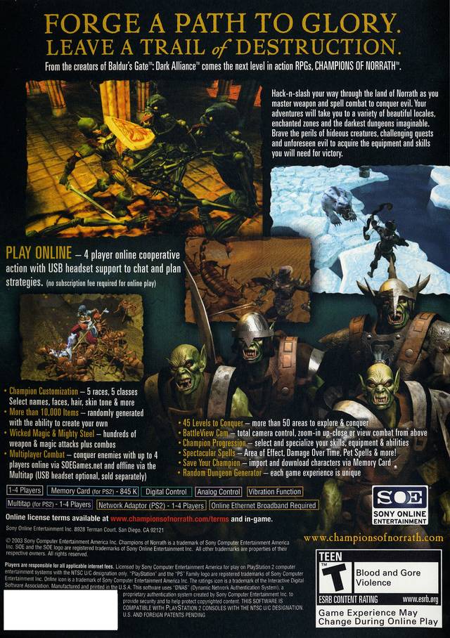 Champions of Norrath Playstation 2