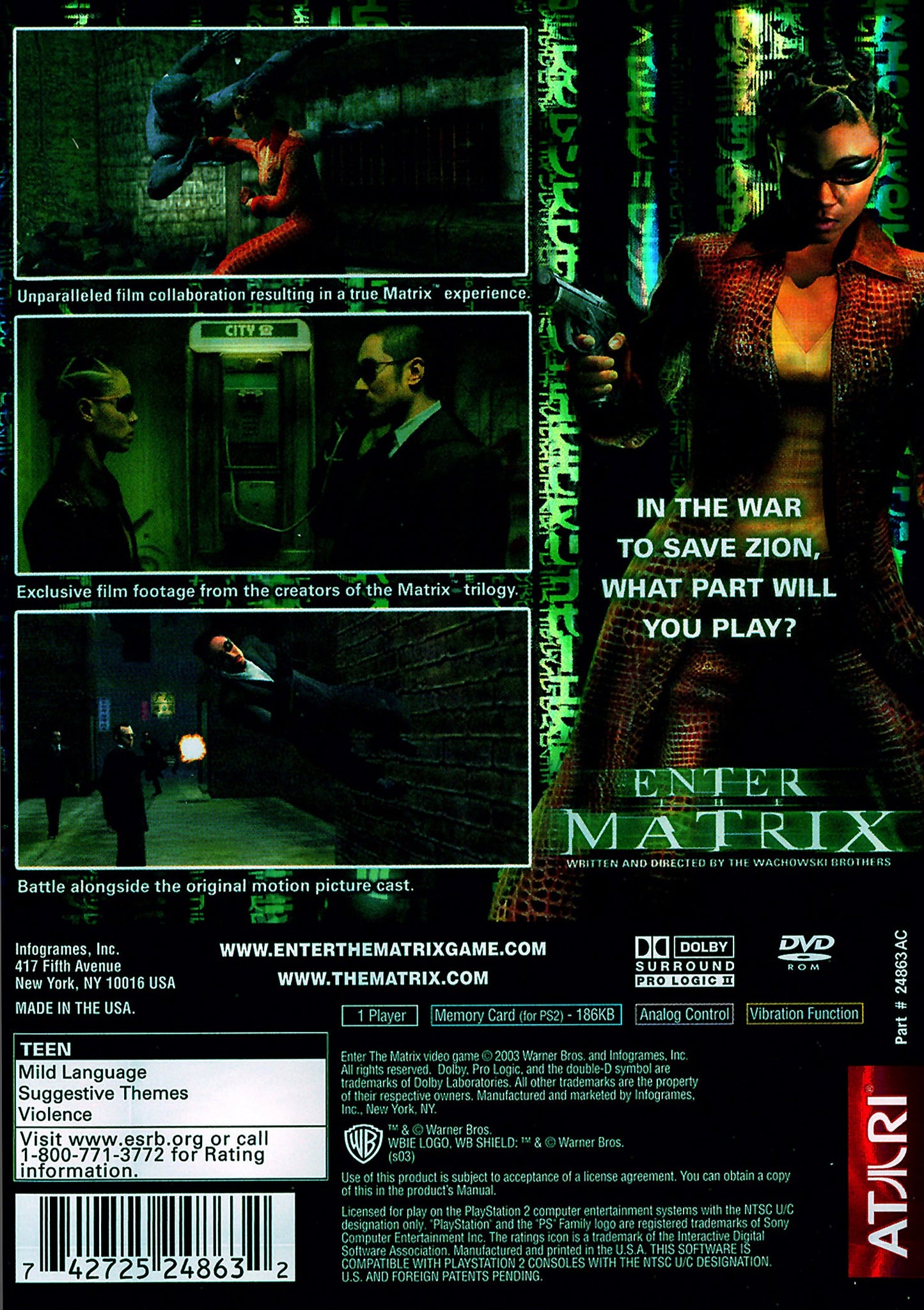Enter The Matrix Playstation 2