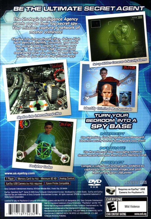 Eye Toy Operation Spy Playstation 2