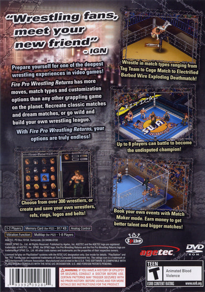 Fire Pro Wrestling Returns Playstation 2