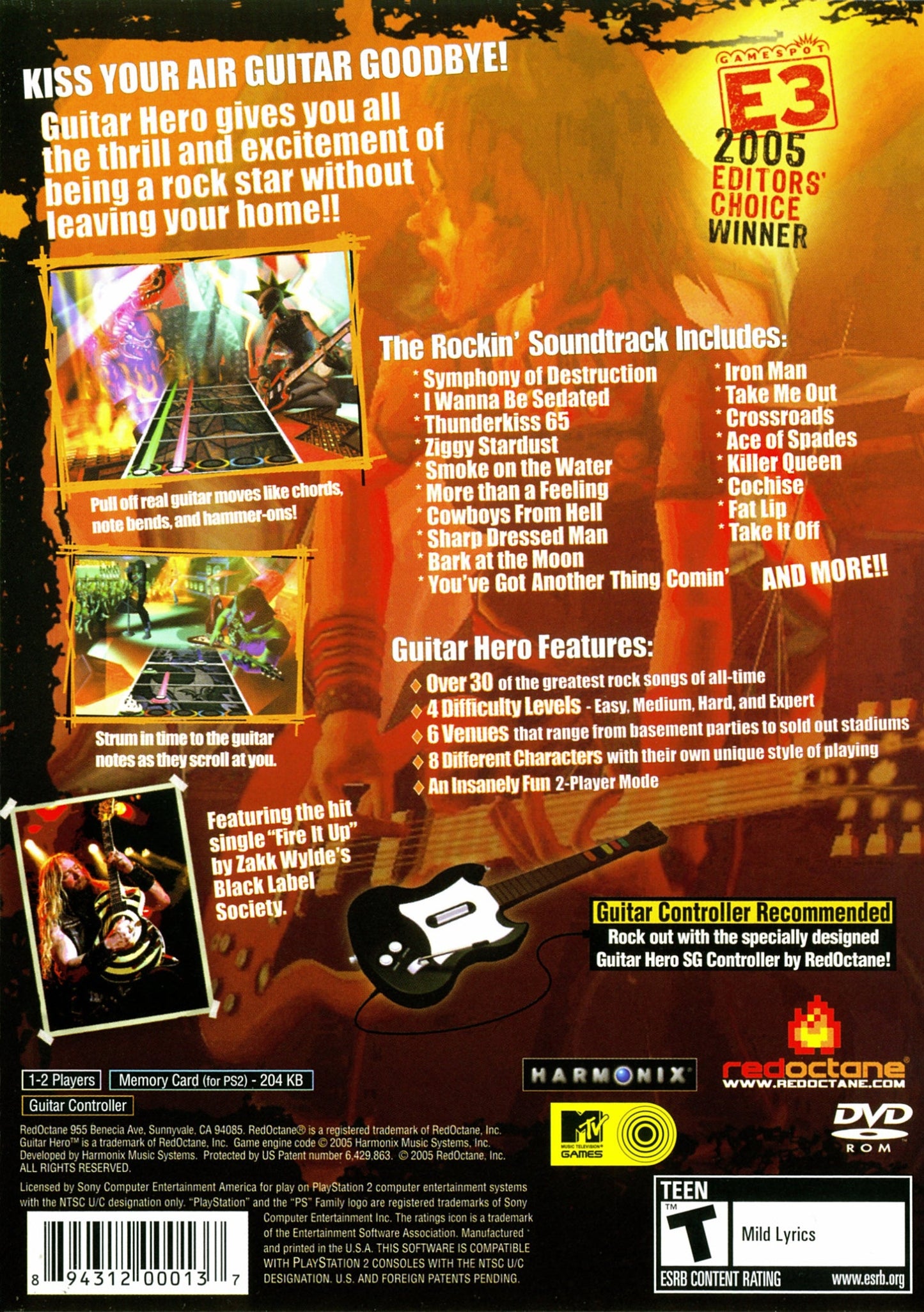 Guitar Hero Playstation 2