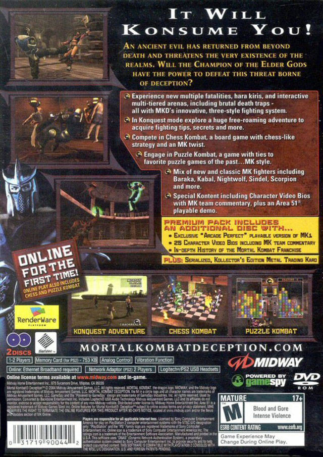 Mortal Kombat Deception [Premium Pack] Playstation 2