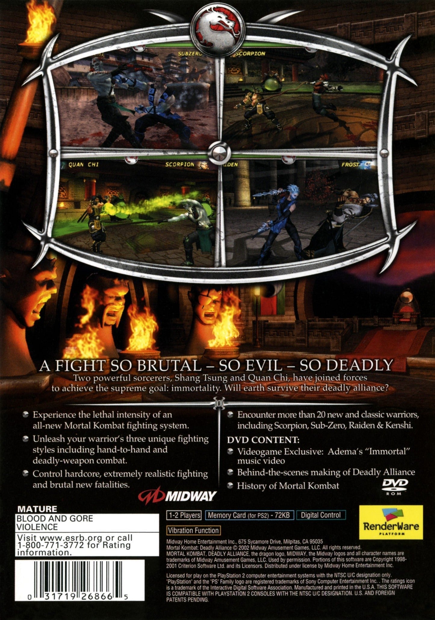 Mortal Kombat Deadly Alliance Playstation 2