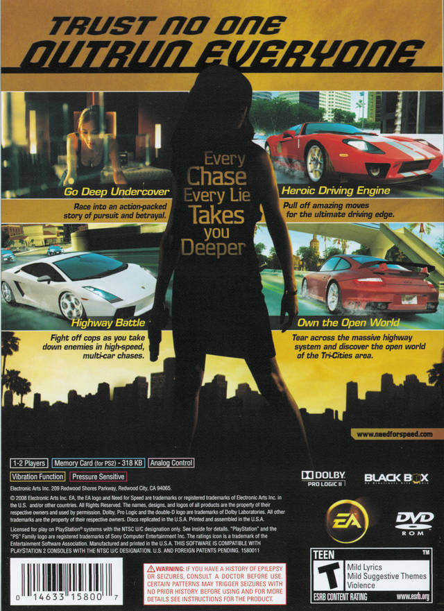 Need For Speed Undercover Playstation 2