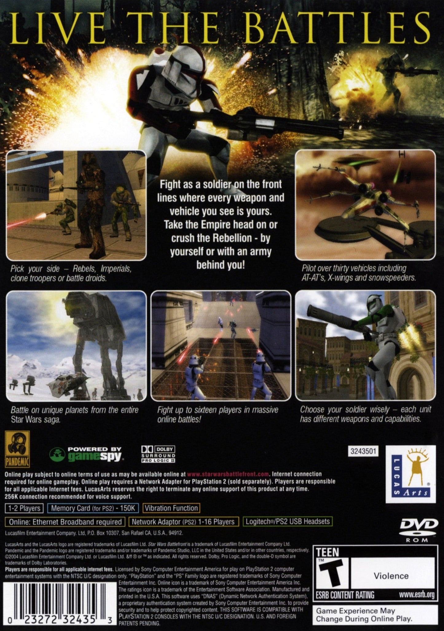 Star Wars Battlefront Playstation 2