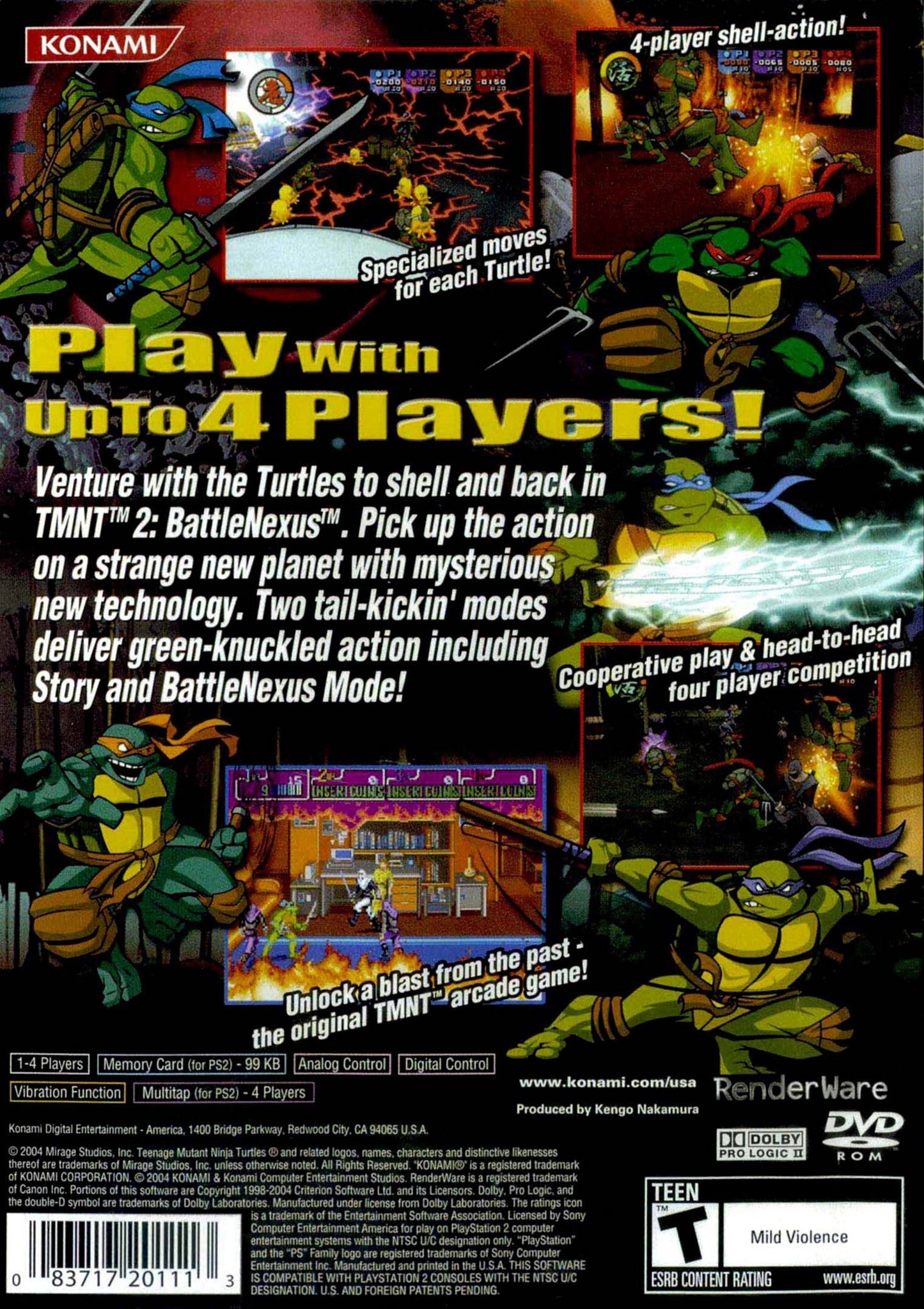 Teenage Mutant Ninja Turtles 2: Battle Nexus Playstation 2