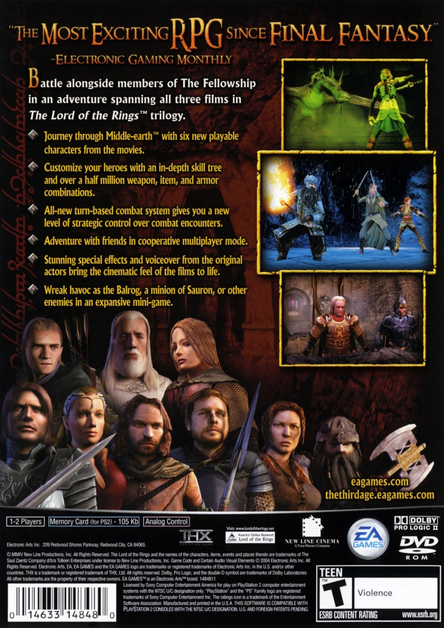 Lord of the Rings: The Third Age Playstation 2