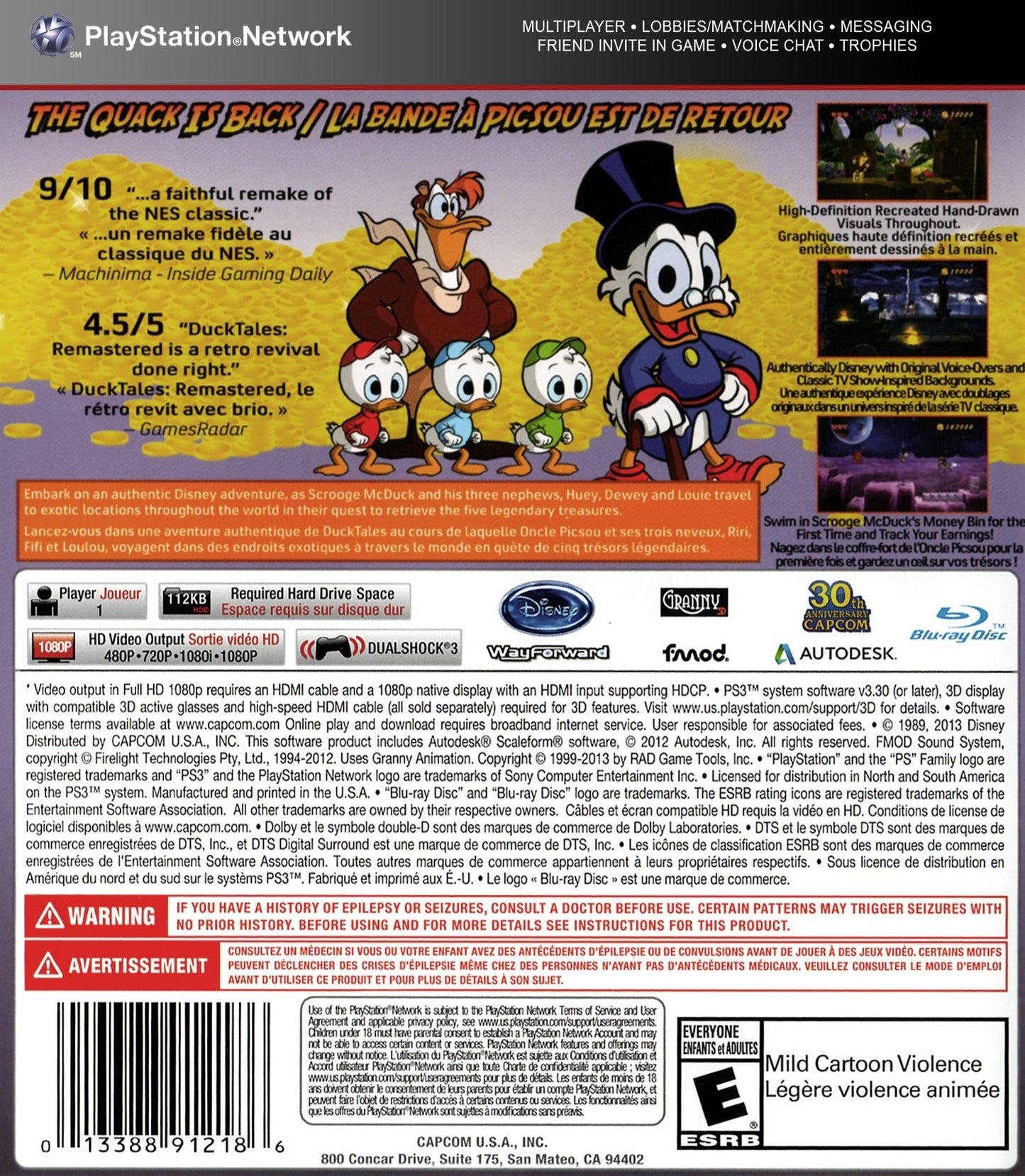 DuckTales Remastered Playstation 3