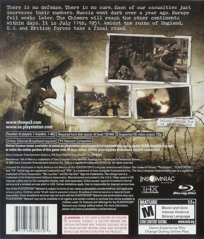 Resistance Fall Of Man Playstation 3