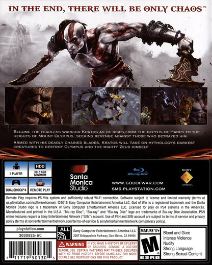 God of War III: Remastered Playstation 4