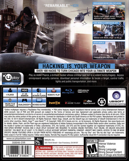 Watch Dogs Playstation 4