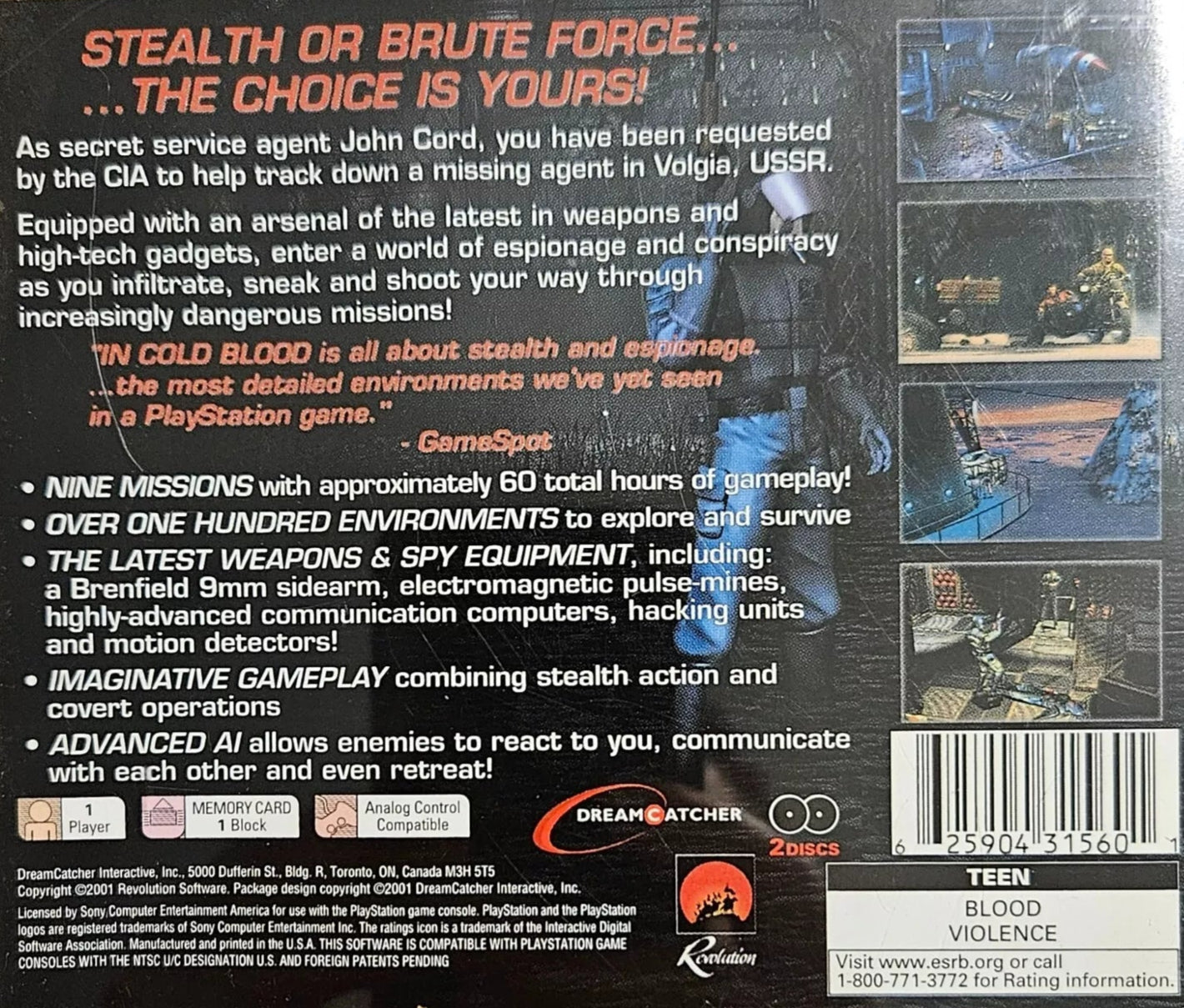 In Cold Blood Playstation