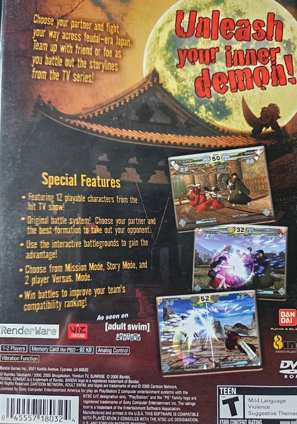 Inuyasha Feudal Combat Playstation 2