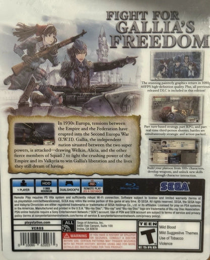 Valkyria Chronicles Remastered [Steelbook Edition] Playstation 4