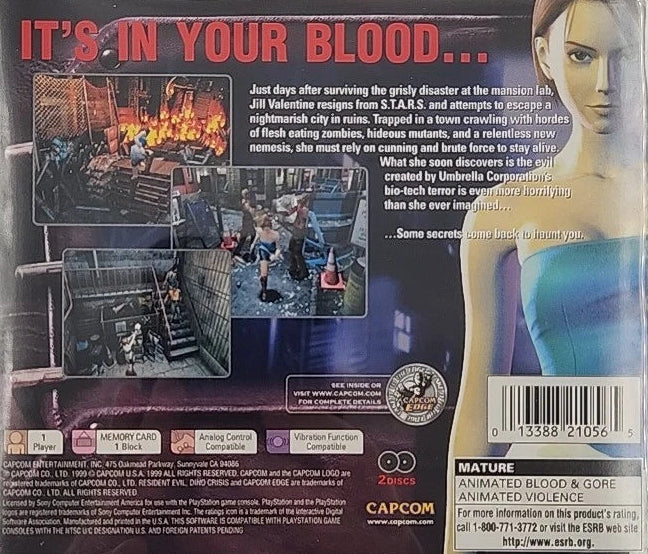 Resident Evil 3 Nemesis [2 Disc] Playstation