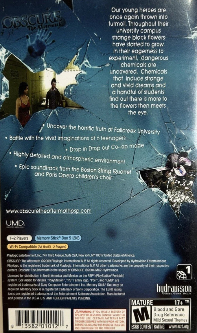 Obscure: The Aftermath PSP