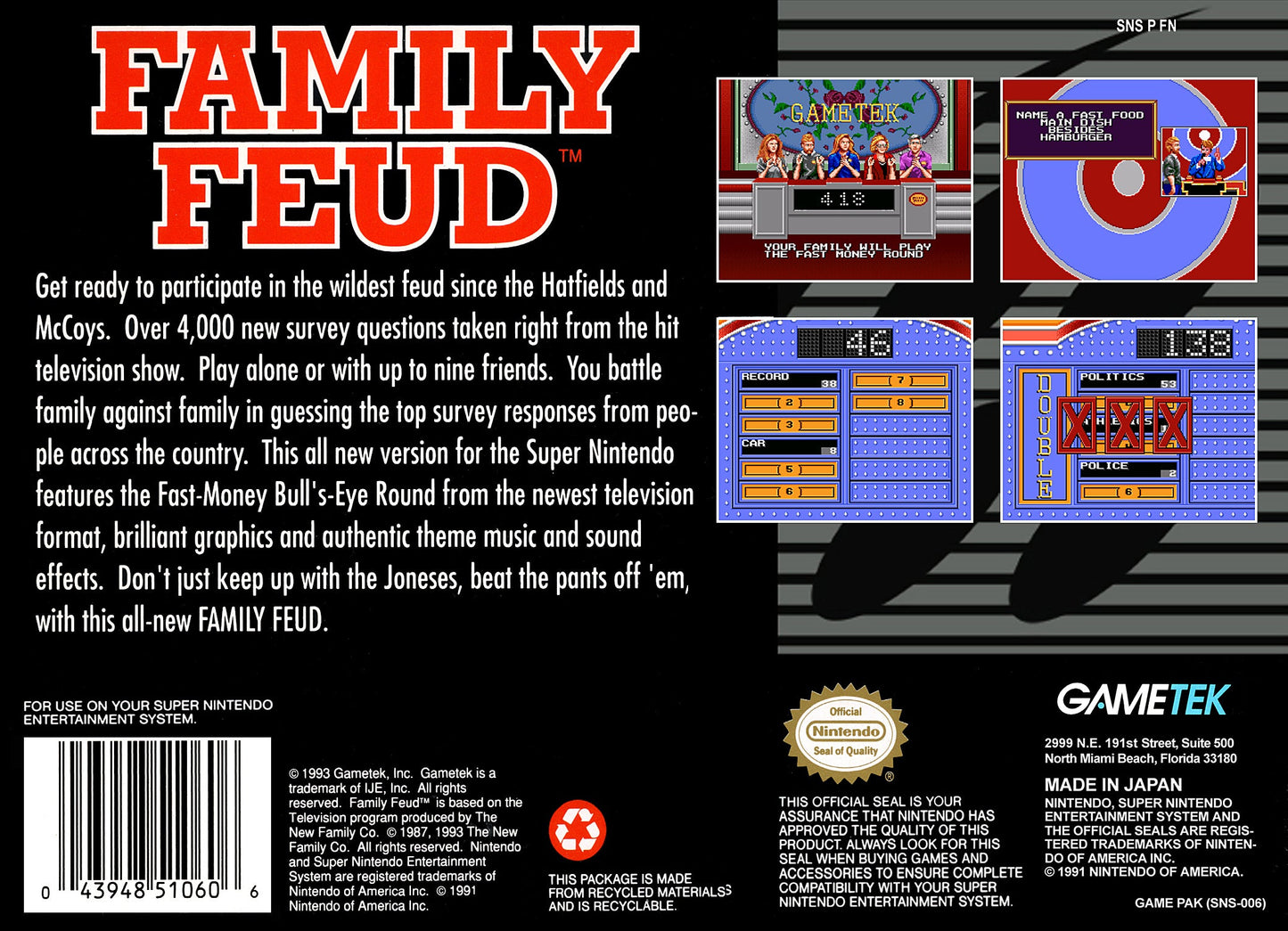Family Feud Super Nintendo