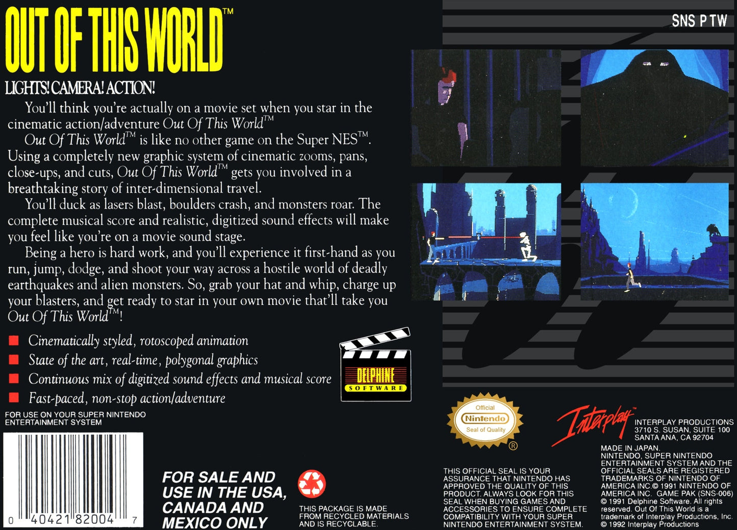 Out of This World Super Nintendo