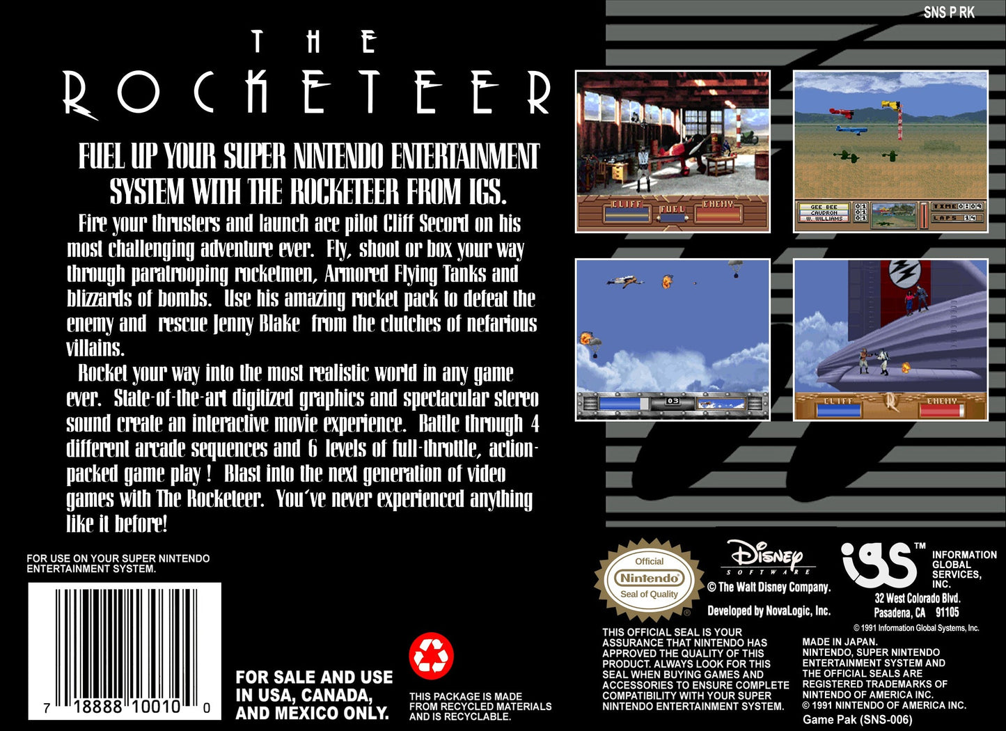 The Rocketeer Super Nintendo