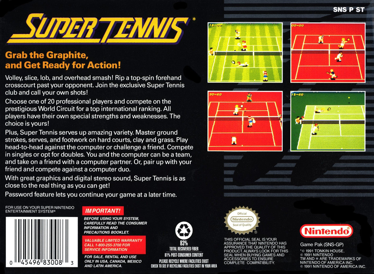 Super Tennis Super Nintendo