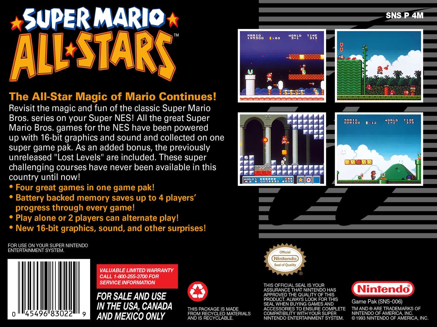 Super Mario All-Stars Super Nintendo