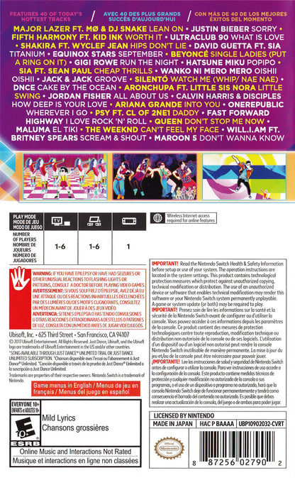 Just Dance 2017 Nintendo Switch