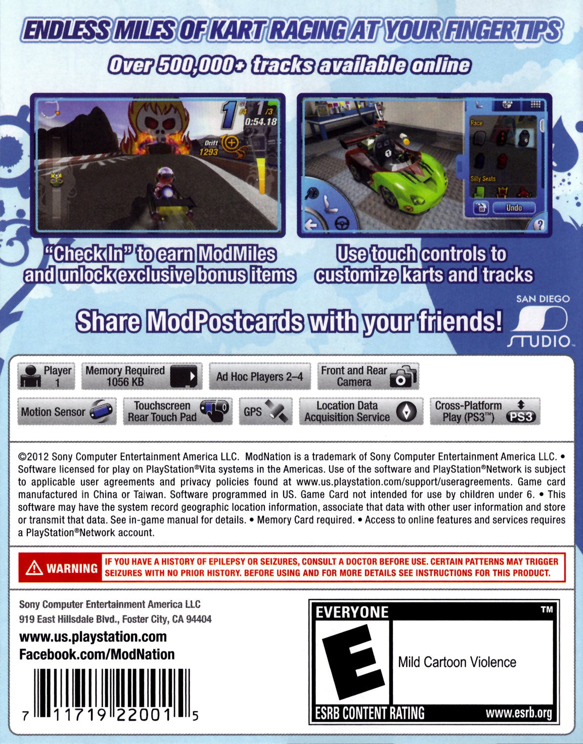 ModNation Racers Road Trip Playstation Vita
