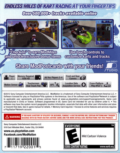 ModNation Racers Road Trip Playstation Vita