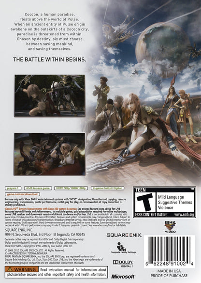 Final Fantasy XIII Xbox 360