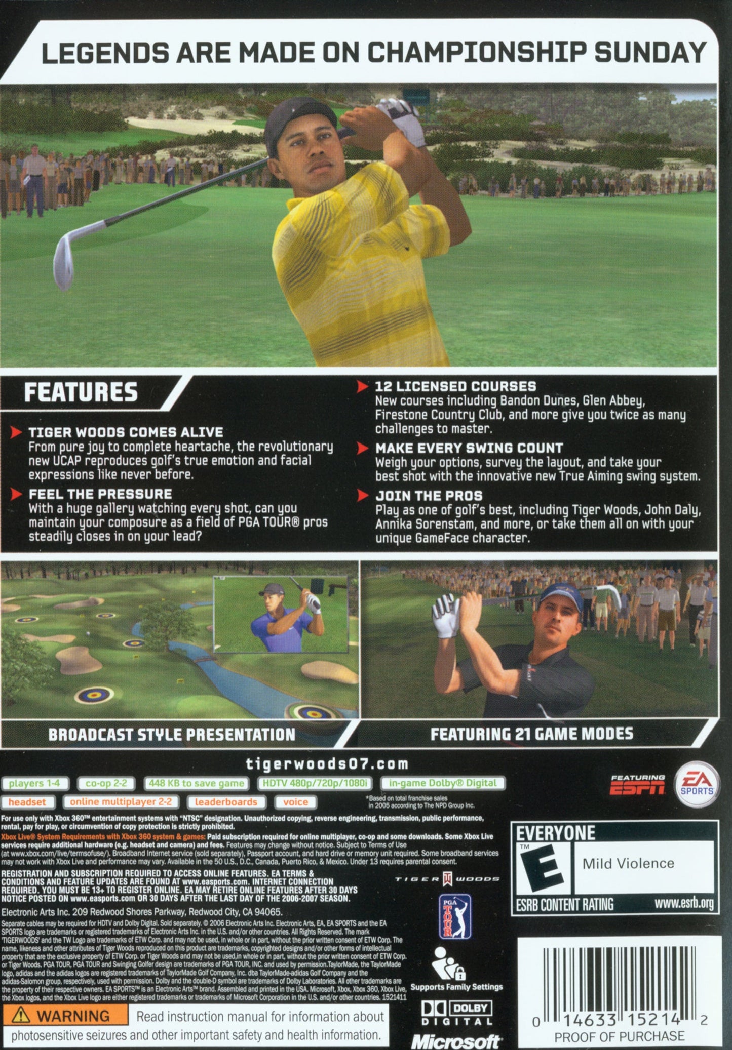 Tiger Woods 2007 Xbox 360