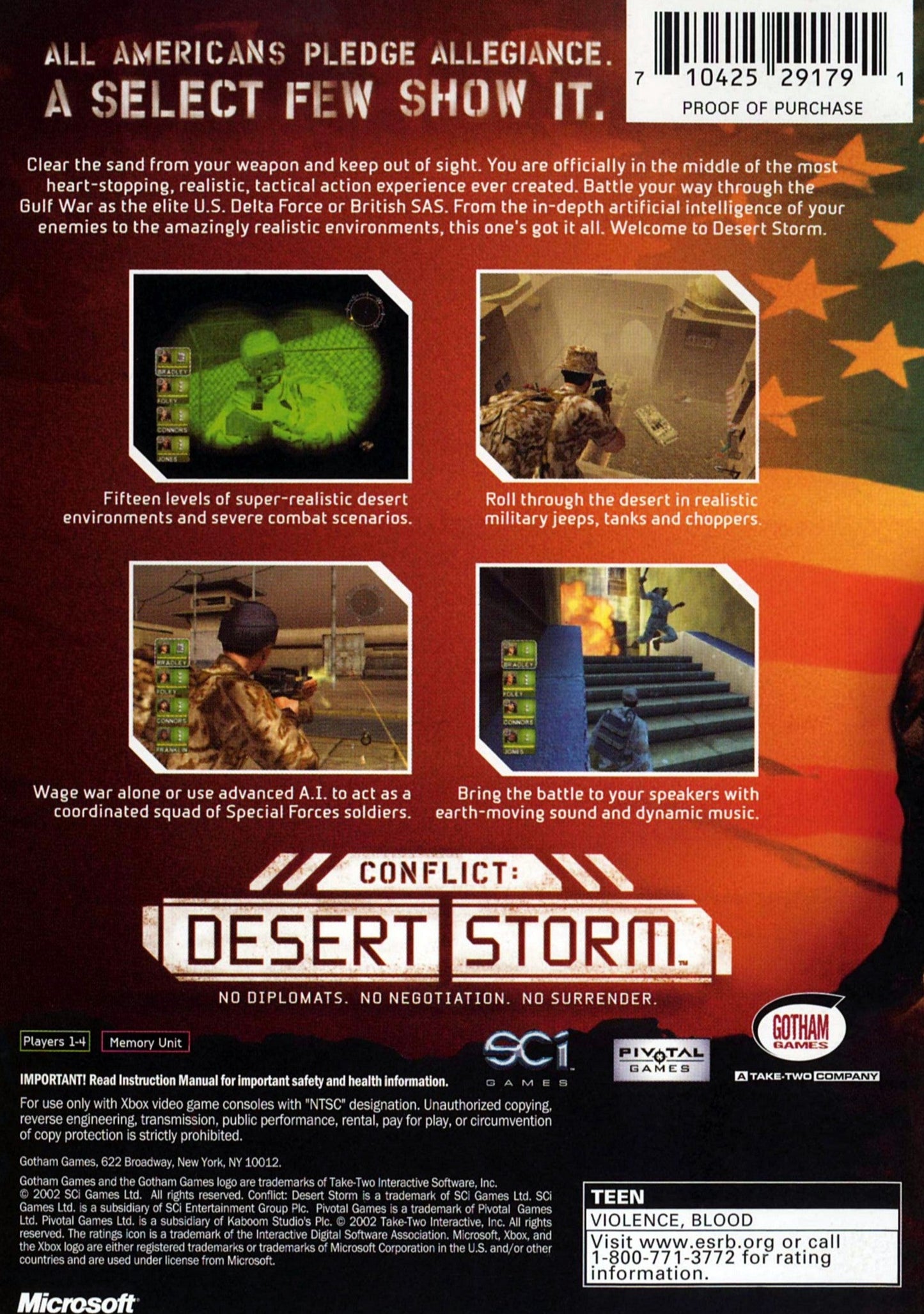 Conflict Desert Storm Xbox