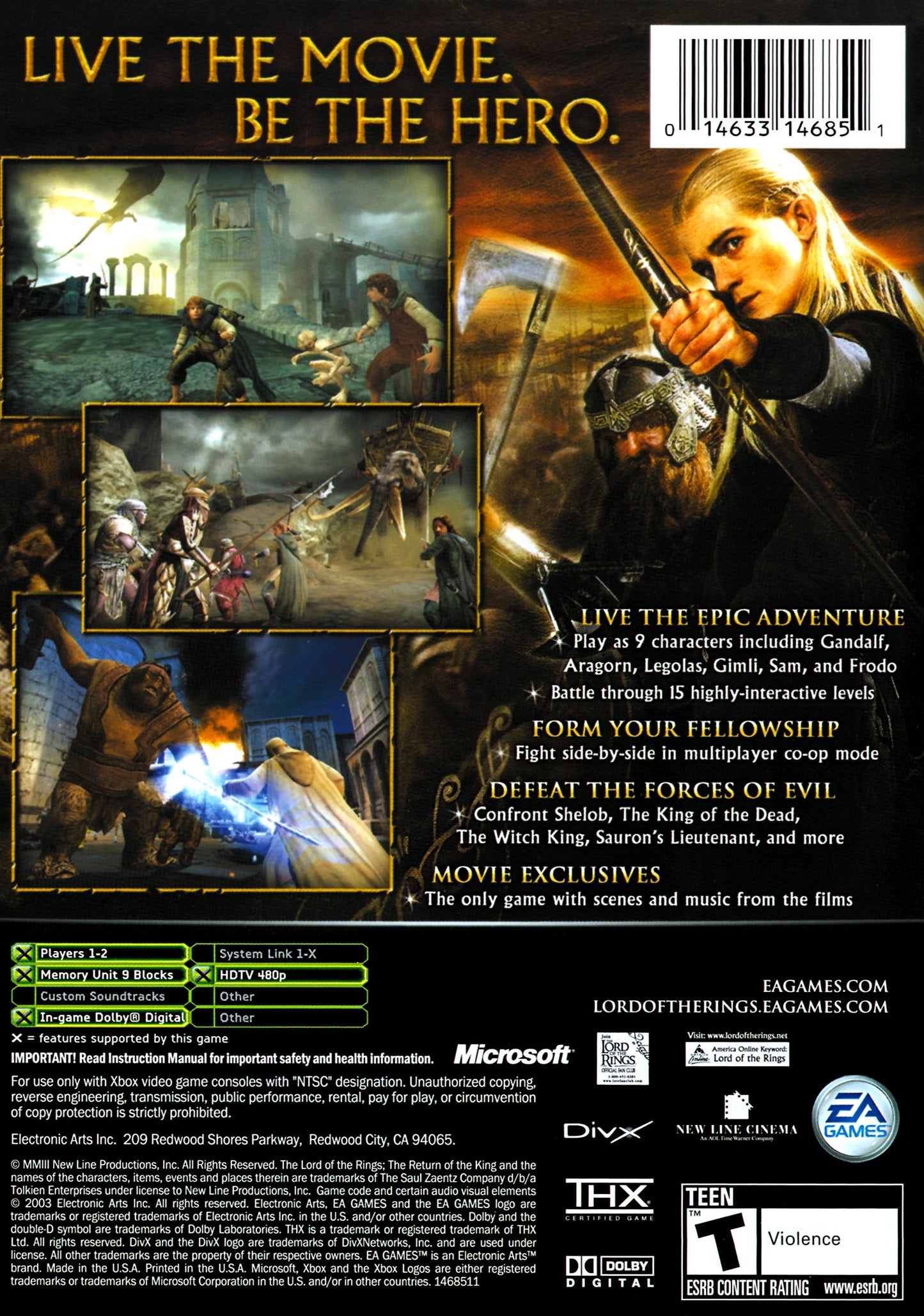 Lord Of The Rings Return Of The King Xbox