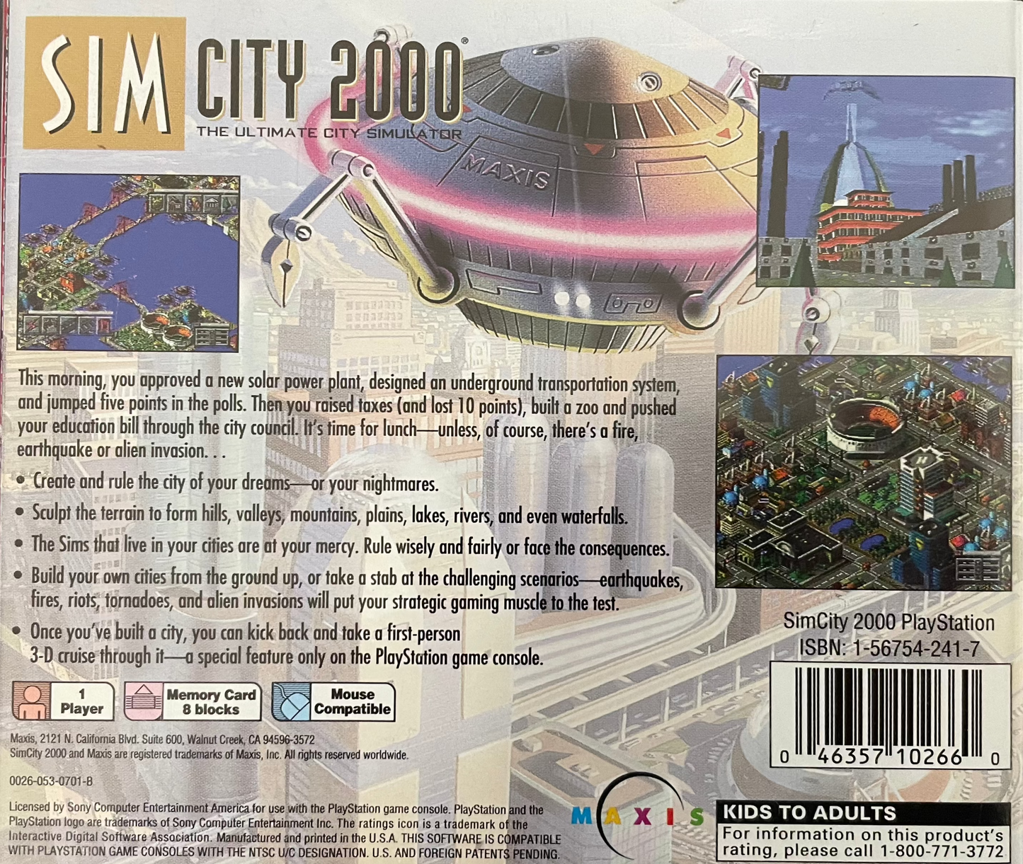 SimCity 2000 Playstation