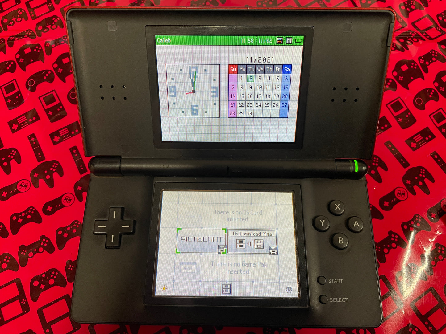 Red Crimson & Black DS Lite Nintendo DS