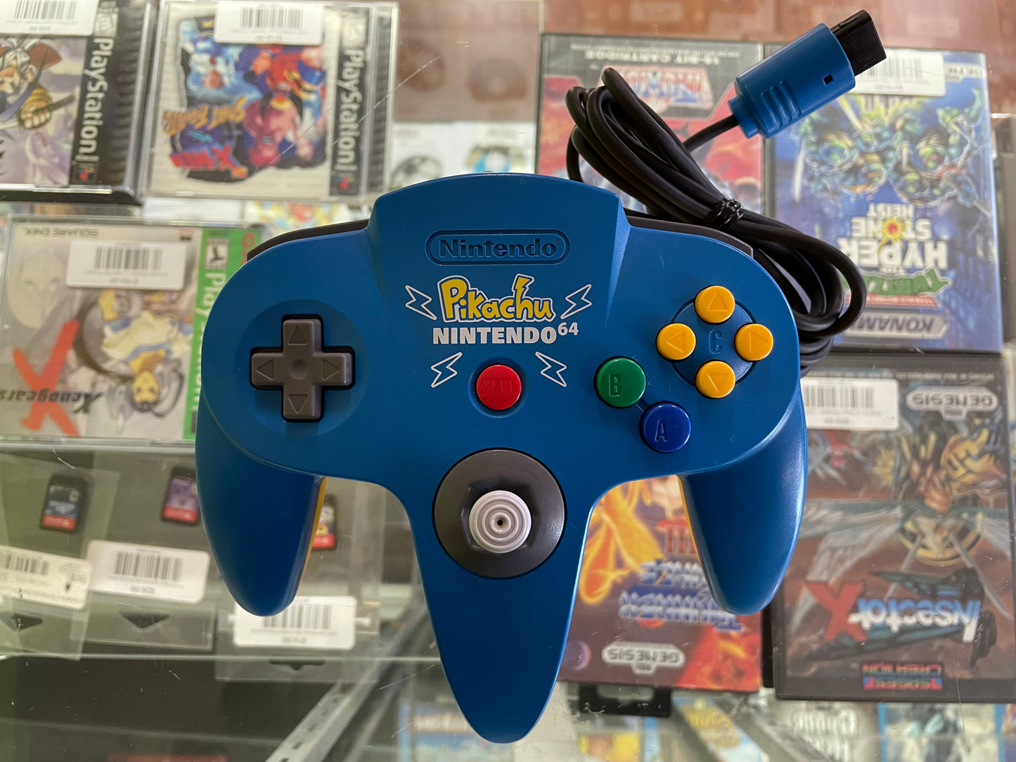 Pikachu Blue Console JP Modded Nintendo 64