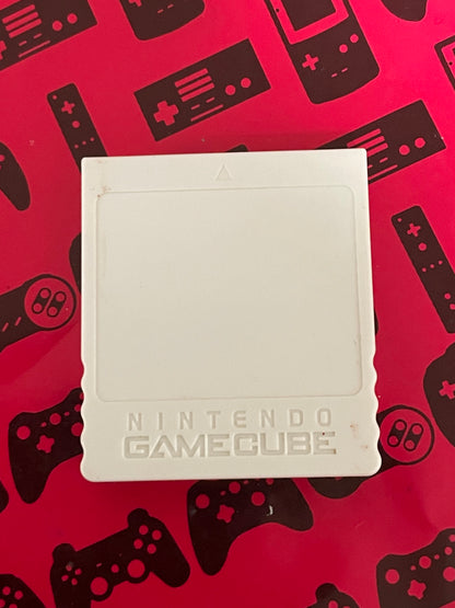 White 64MB 1019 Block Memory Card (DOL-020) Gamecube