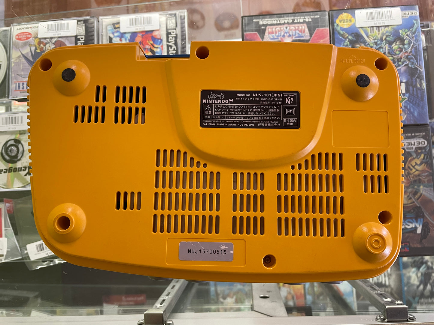 Pikachu Blue Console JP Modded Nintendo 64