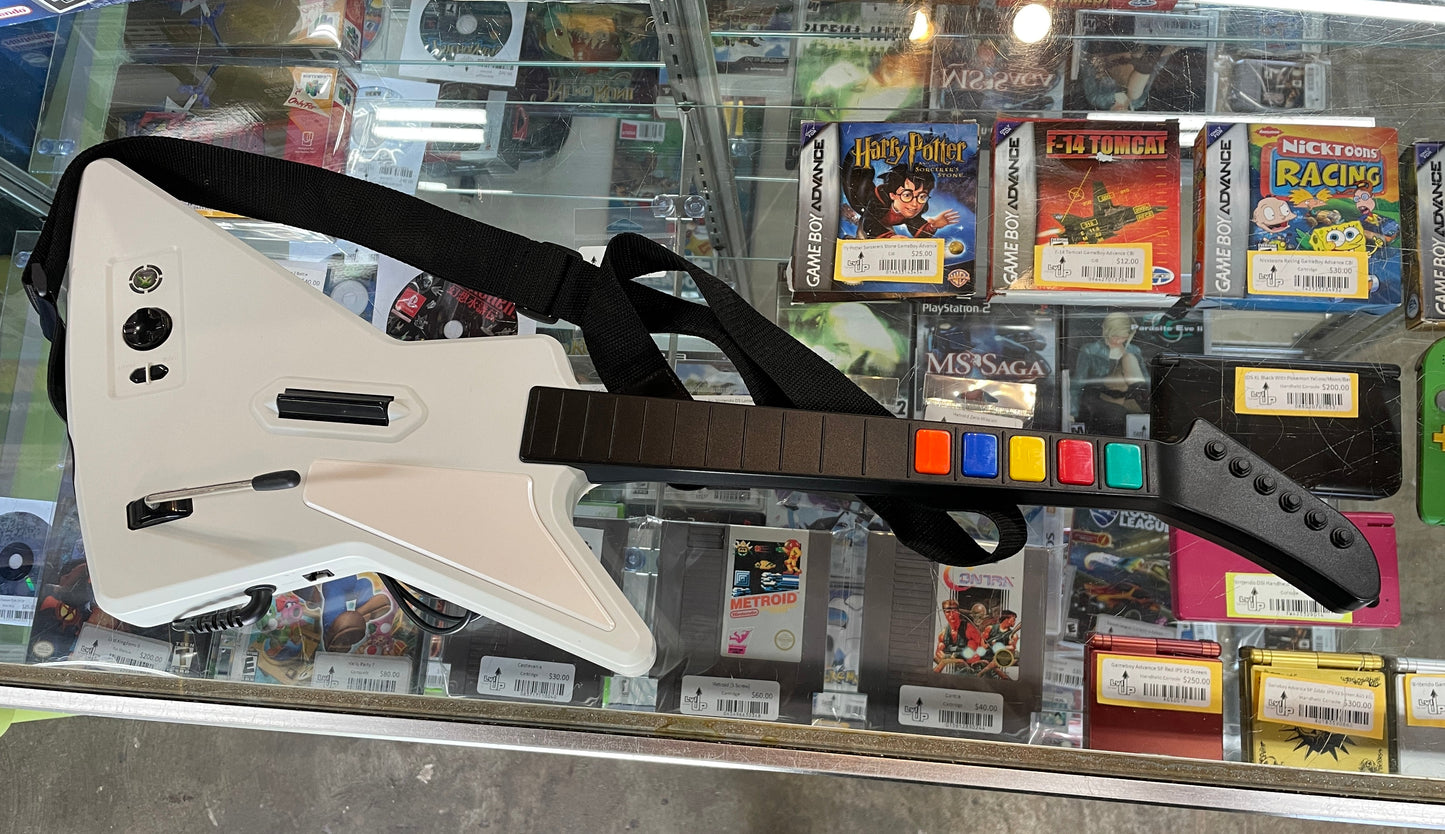 Guitar Hero X-Plorer Wired Controller Xbox 360 Red Octane Gibson Explorer MN#95157.805